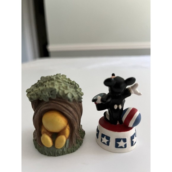 Set of 2 - Lenox Disney Thimbles - Mickey Mouse & Winnie The Pooh - Picture 3 of 11